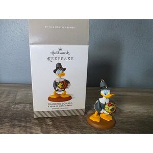Hallmark Keepsake 2023 Thankful Donald Disney Magic Pilgrim Thanksgiving